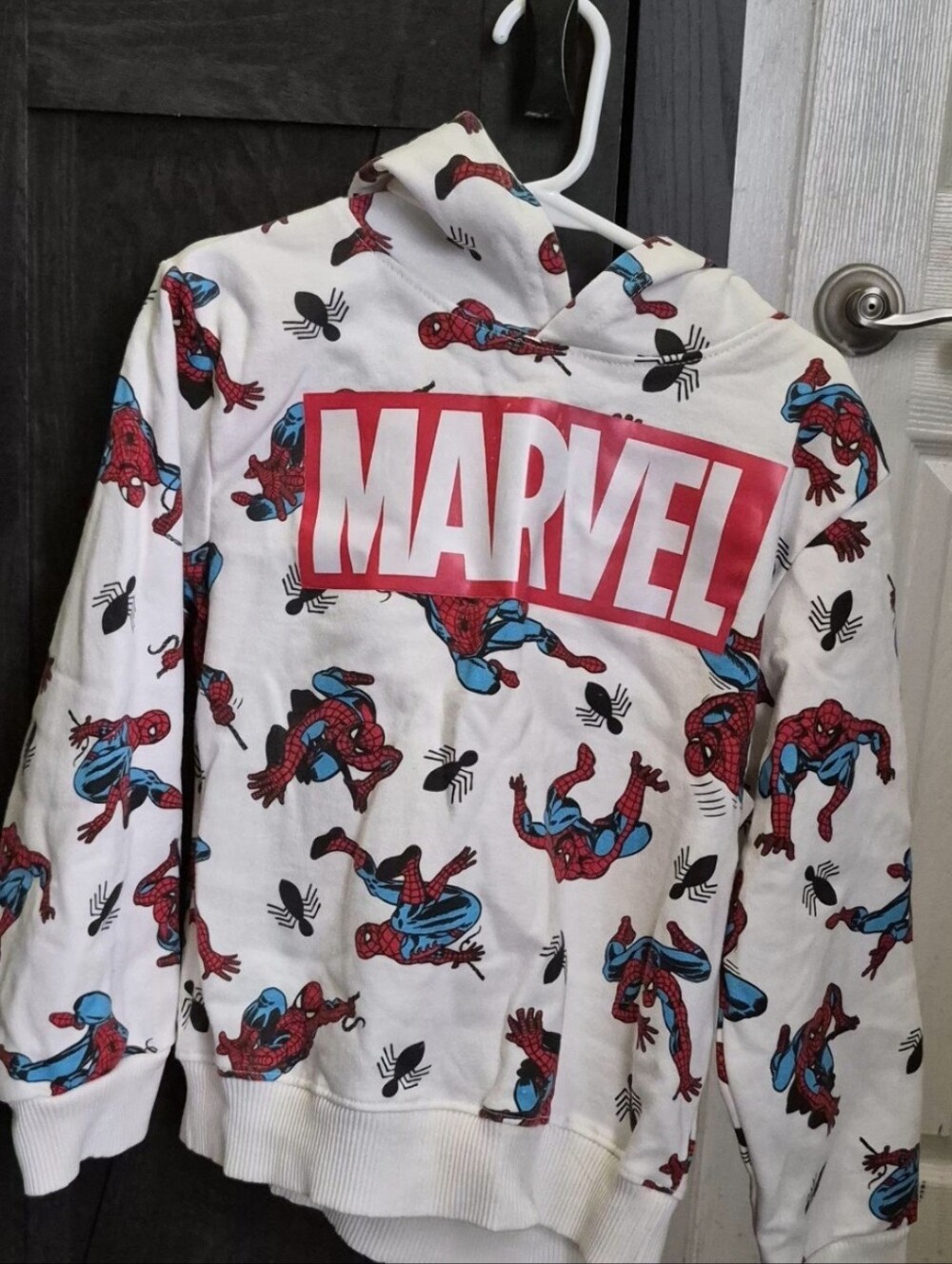 Marvel Kids White, Red & Blue Spider-Man Pullover Hoodie